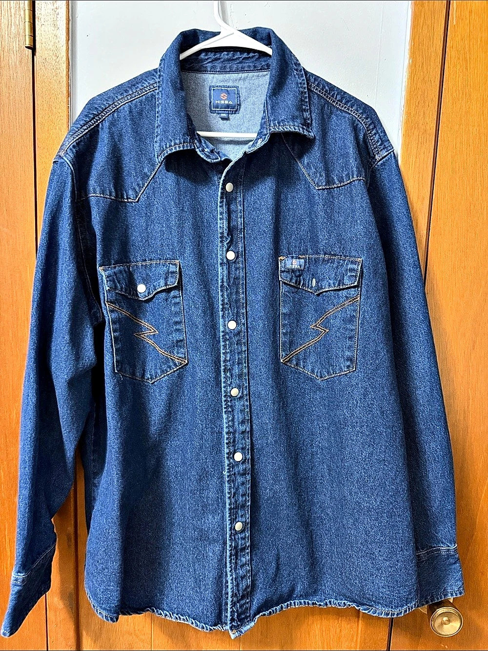 HISEA Men's Denim Western Shirt Size 3XL Like New